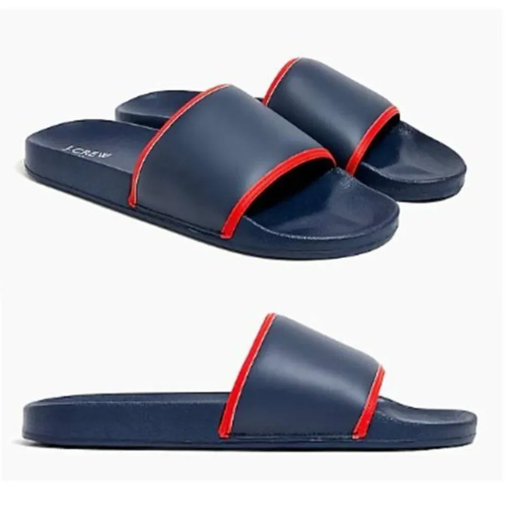 J CREW Men's Navy Pool Slides